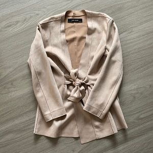 Zara Basic suede tan jacket